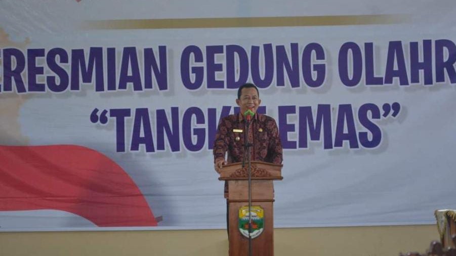 Wabup BBS saat hadiri peringatan HUT ke-66 Desa Tangkit