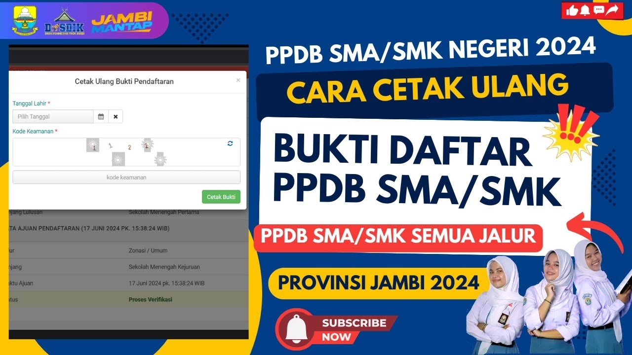 Cara daftar ulang PPDB Provinsi Jambi 2024 dan berkas persyaratannya