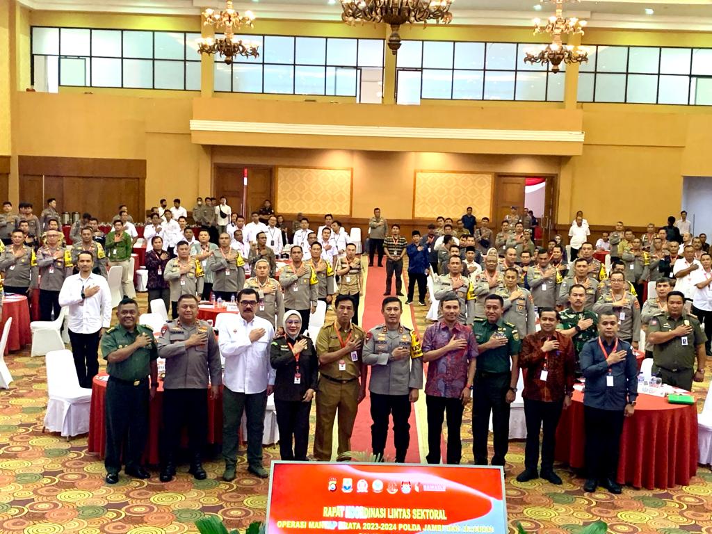 Edi hadiri Rakor  Lintas Sektoral Operasi Mantap Brata 2023-2024 Polda Jambi, Senin (20/11)