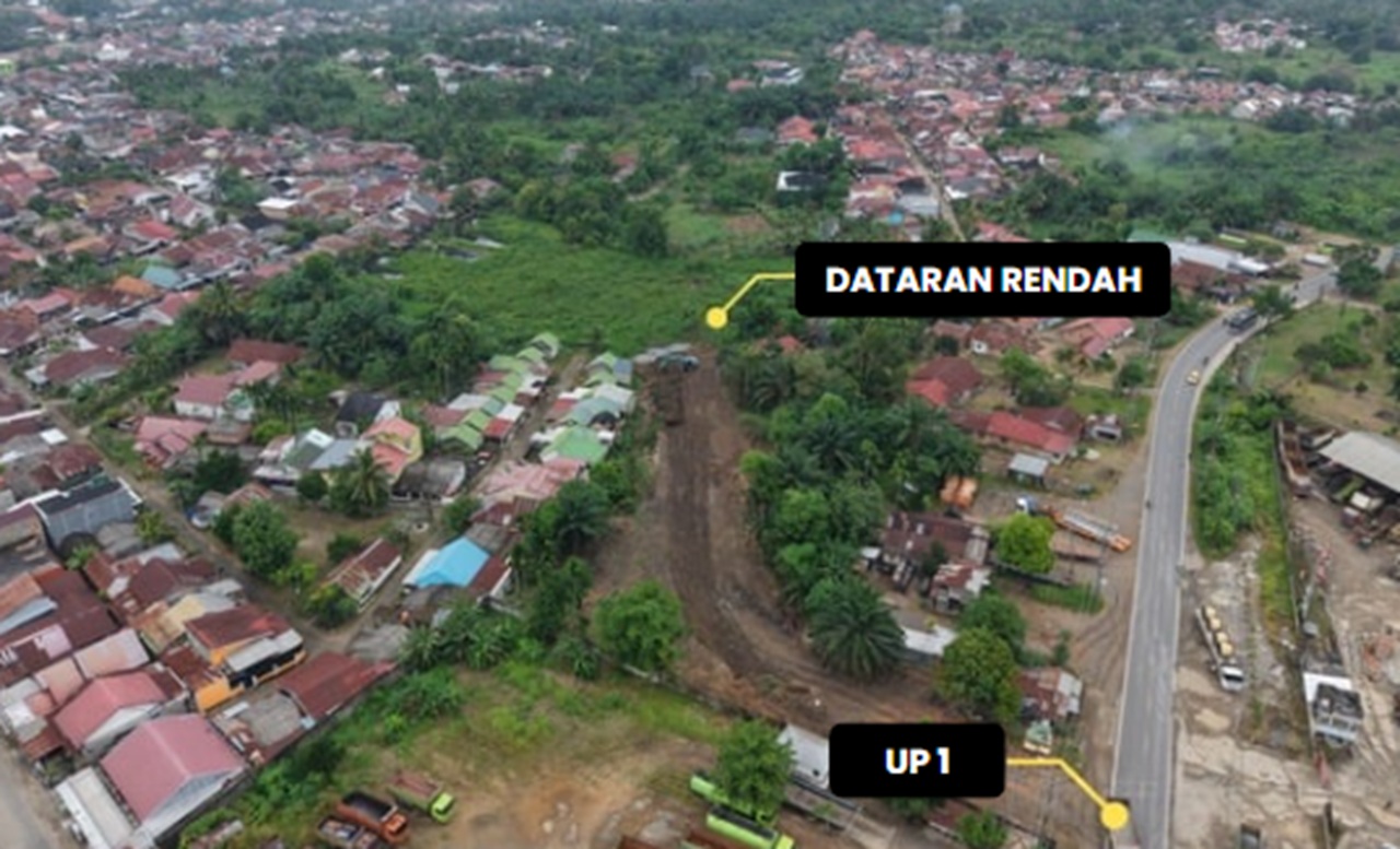 Penampakan dari atas lokasi RT 03 Aur Kenali