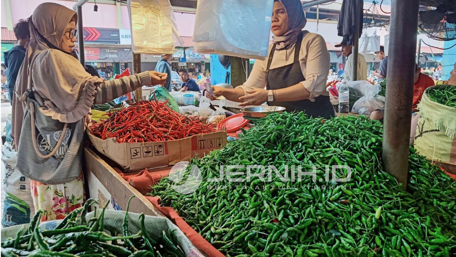 Penjual cabai di Pasar Angso Duo Baru Jambi