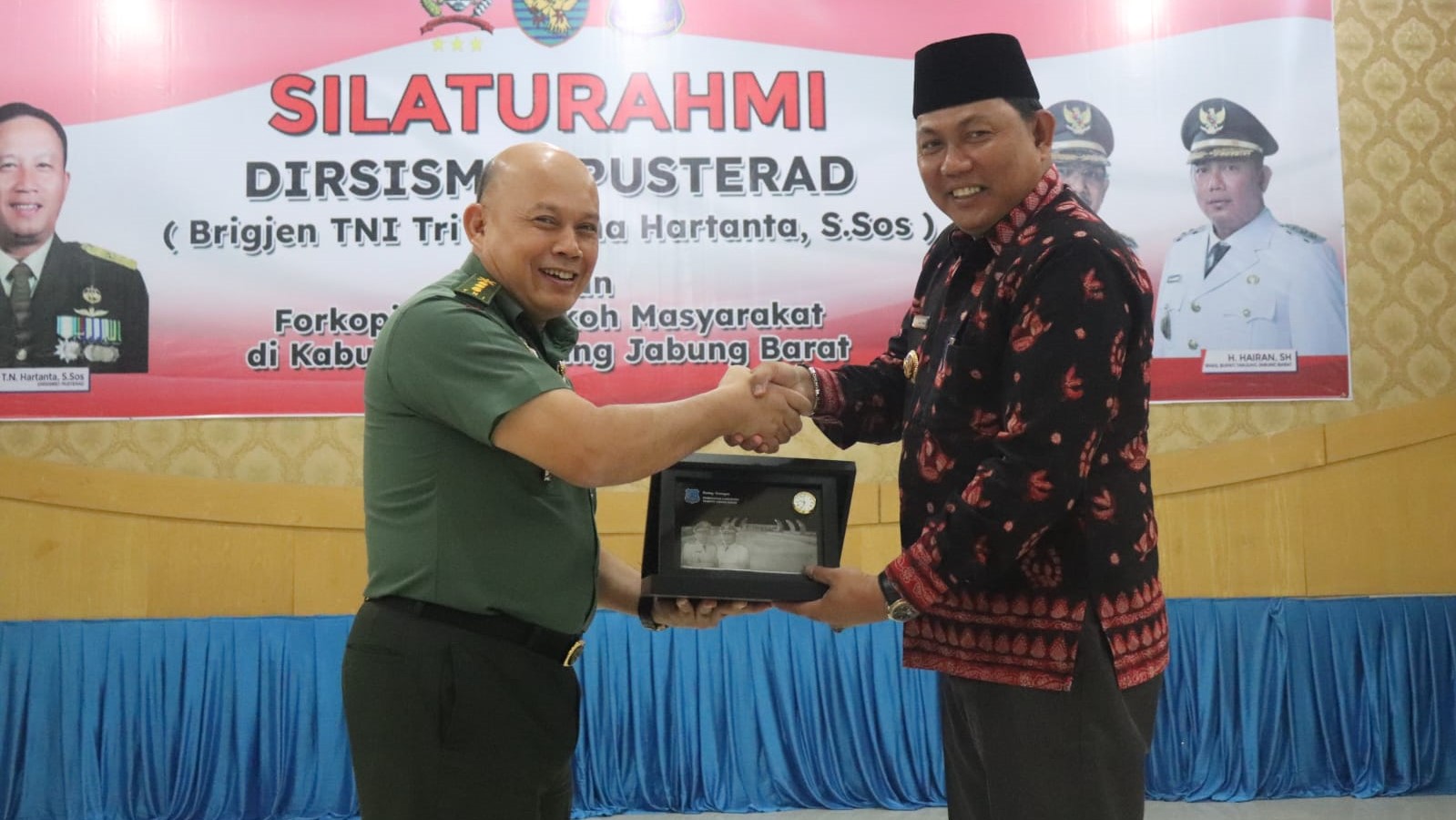 Wabup Hairan saat silaturahmi Dirsimet Pusterad