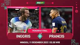 Inggris vs Prancis 8 besar Piala Dunia 2022 Qatar