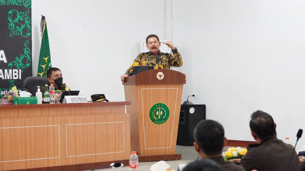 Jaksa Agung RI, Burhanuddin dalam pengarahannya di Kejati Jambi