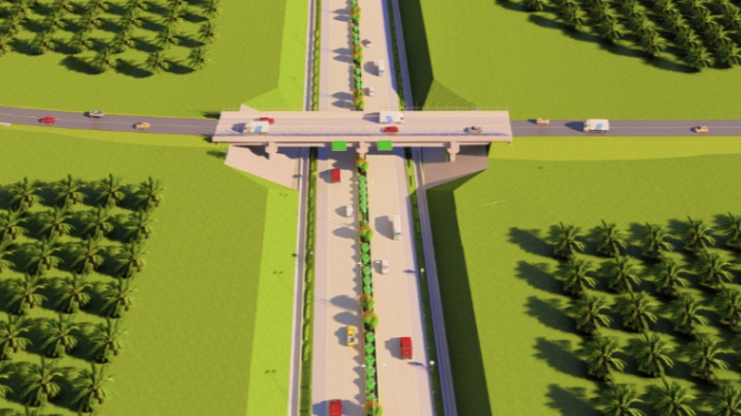Ilustrasi tol Bayung Lincir-Tempino