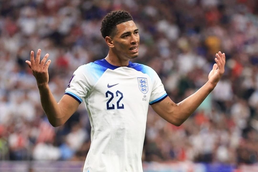 Belllingham saat tampil bersama Inggris di Piala Dunia 2022