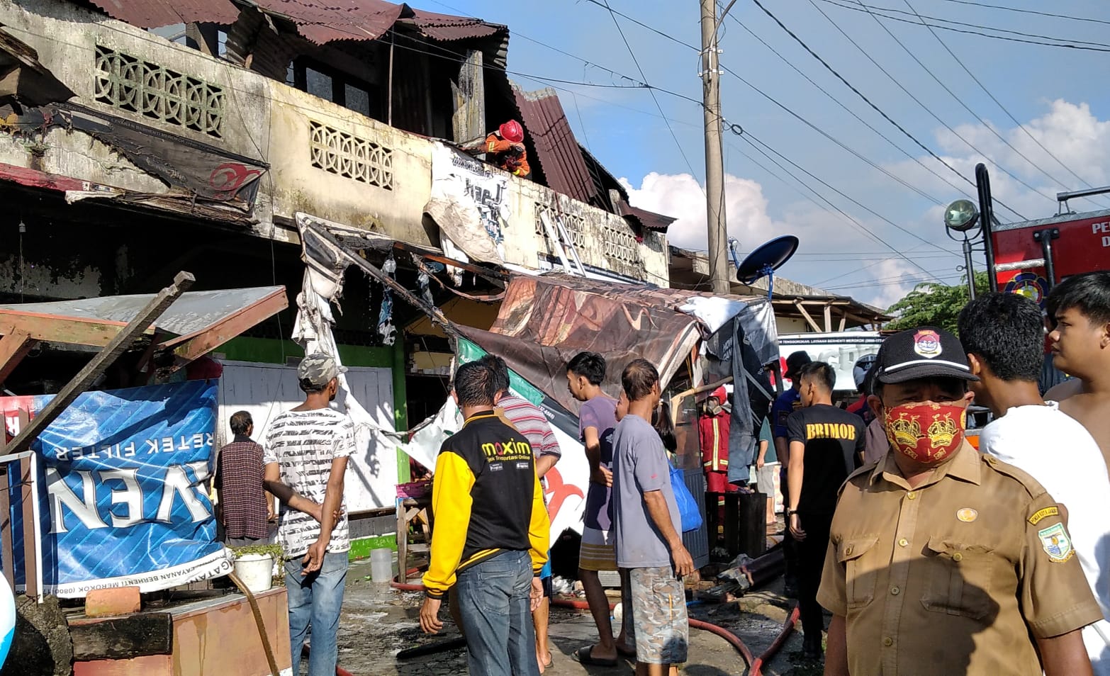 Kebakaran di Lorong Cendana, Kelurahan Solok Sipin, Kecamatan Danau Sipin, Kota Jambi
