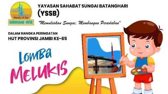Lomba melukis Sungai Batanghari yang diadakan Yayasan Sahabat Sungai Batanghari