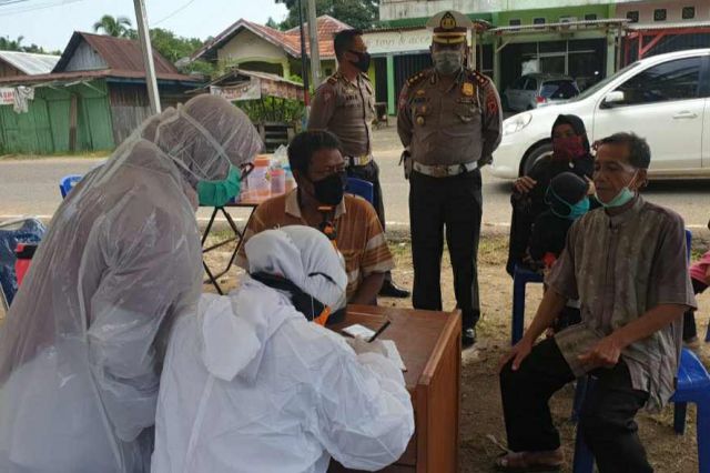 Antisipasi Corona, Wadirlantas Polda Jambi Bersama Tiga Pilar Pantau Perbatasan Masuk Kota Jambi