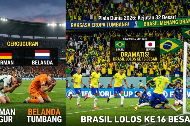 Kejutan Piala Dunia 2026: Jerman dan Belanda Angkat Koper, Brasil Lolos Dramatis ke 16 Besar