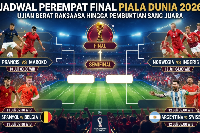 Jadwal Perempat Final Piala Dunia 2026: Ujian Berat Raksasa hingga Pembuktian Sang Juara