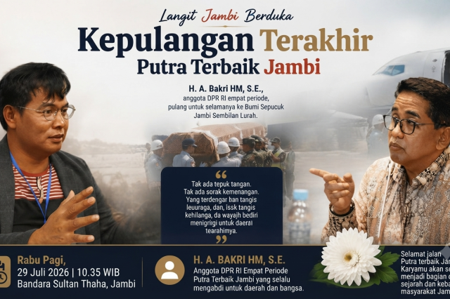 Mengenang H. A. Bakri: Politisi Senior Jambi yang Dekat dengan Media dan Merakyat