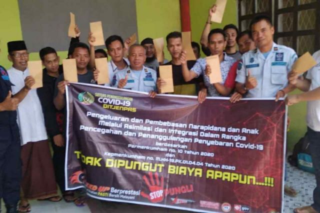 Lapas Bangko Bebaskan Puluhan Warga Binaan