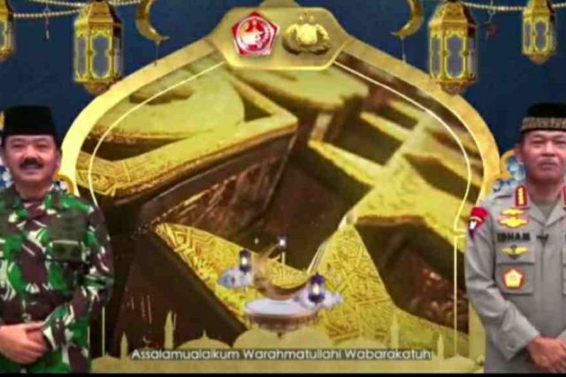 Panglima TNI dan Kapolri: Silaturahmi Tulus Tanpa Berjabat Tangan, Walau Berjauhan Tetap Saling Mendoakan