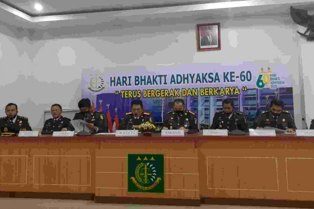 Hari Bhakti Adhyaksa ke-60, Kejati Jambi Sampaikan Kinerja Periode Januari 2019-Juli 2020