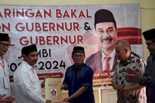 Pasangan Fachrori-Safrial Kantongi Rekomendasi Gerindra di Pilgub Jambi