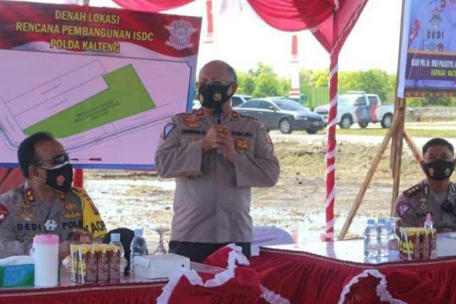 Dirkamsel Korlantas Polri Tinjau Pembangunan ISDC Polda Kalteng
