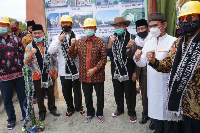 Fachrori dan Syafril Letakkan Batu Pertama Pembangunan Kota Santri Internasional di Kerinci