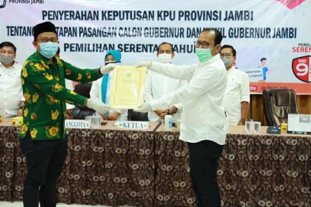 Berkas dan Syarat Lengkap, KPU Tetapkan Tiga Paslon Peserta Pilgub Jambi
