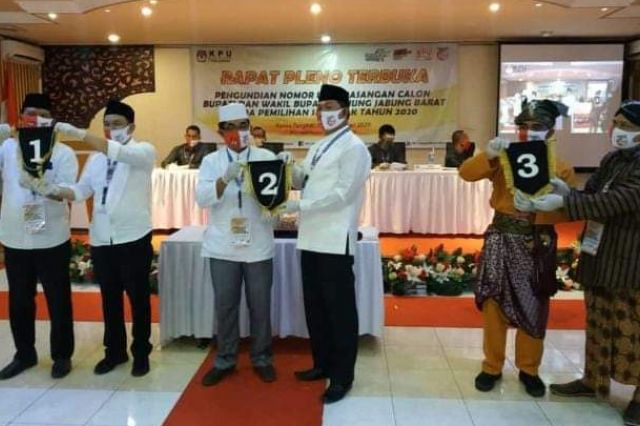 Pilbup Tanjab Barat: Mulyani-Amin 1, Anwar Sadat-Hairan 2 dan Muklis-Supardi 3