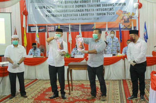 Rasyid-Mustakim Nomor Urut 1, Romi-Robby Nomor 2 di Pilbup Tanjab Timur