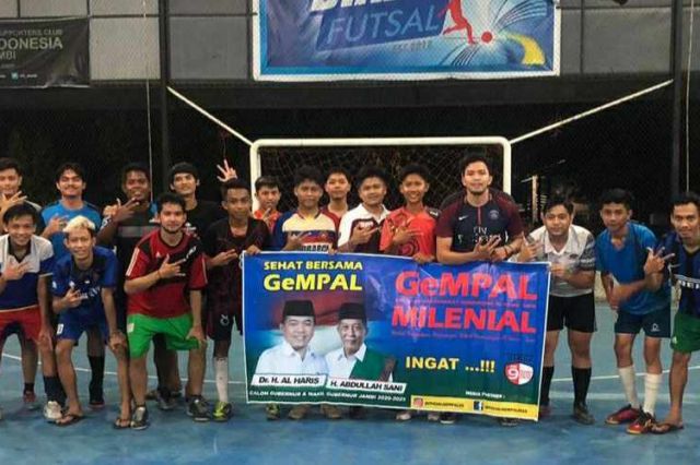 Putra Al Haris, Rivaldi Ikuti Fun Futsal GeMPAL Bersama Milenial Kota Jambi