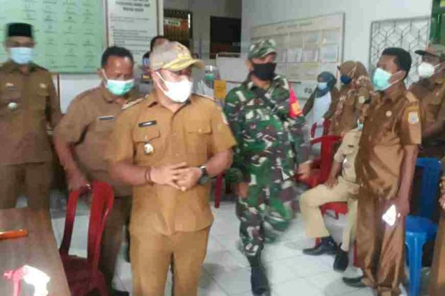 Wabup Robby Tinjau Pelaksanaan Vaksinasi Covid-19 di Puskesmas Rantau Rasau