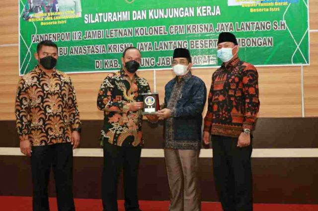 Bupati Anwar Sambut Kunjungan Kerja Dandenpom II/2 Jambi