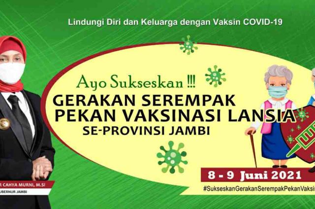 Pj Gubernur Instruksikan Gerakan Serempak Pekan Vaksinasi Lansia se-Provinsi Jambi