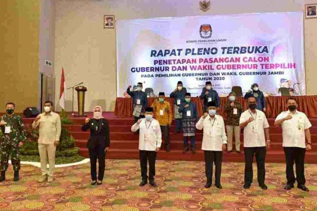 Pj Gubernur Hadiri Rapat Pleno Penetapan Calon Terpilih Pilgub Jambi