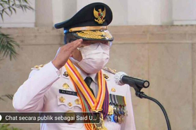 Usai Dilantik Jokowi, Al Haris: Tugas Pertama Adalah Menekan Angka Penyebaran Covid-19 di Jambi