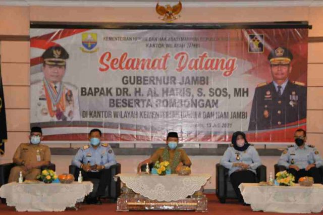 Perkuat Sinergitas, Al Haris Kunjungi Kanwil Kemenkumham Jambi