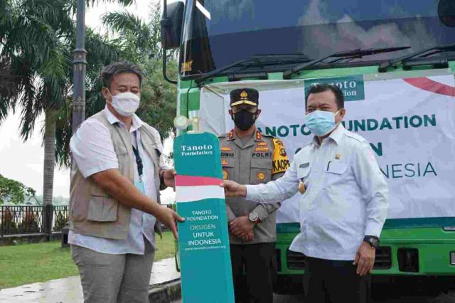 Pemprov Jambi Terima Bantuan Oksigen Cair 24,8 Ton dari Tanoto Foundation