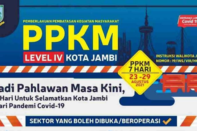Toko Pakaian Hingga Konter HP Tutup, Ini Intruksi Lengkap Walikota Terkait Pengetatan PPKM Kota Jambi