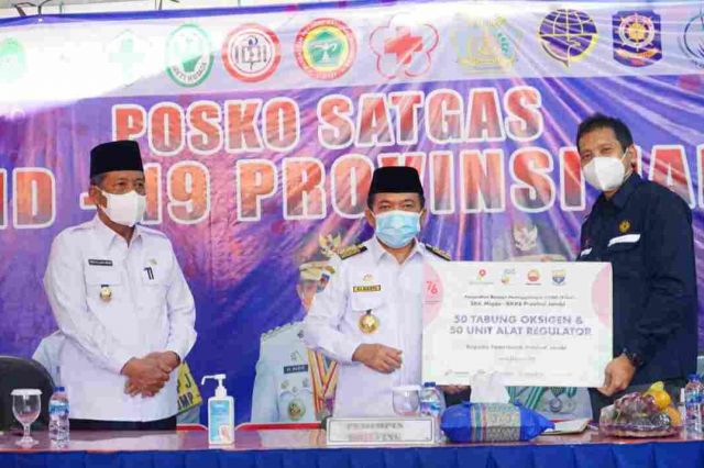 Gubernur Al Haris Akan Segera Kirimkan Oksigen dan Ventilator Bantuan SKK Migas dan KKKS ke RS yang Membutuhkan