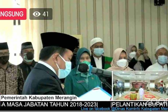 Gubernur Al Haris Lantik Mashuri Sebagai Bupati Merangin