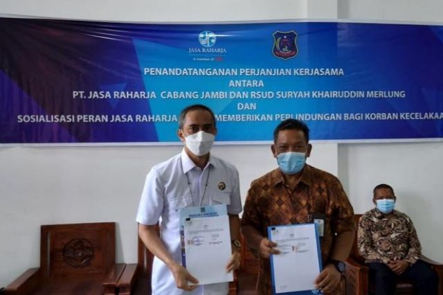Jasa Raharja Jalin Kerjasama dengan RSUD Suryah Khairuddin Merlung