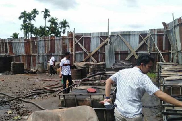 Tim Gabungan Polda Jambi Gerebek Gudang BBM Ilegal di Lingkar Barat Kota Jambi