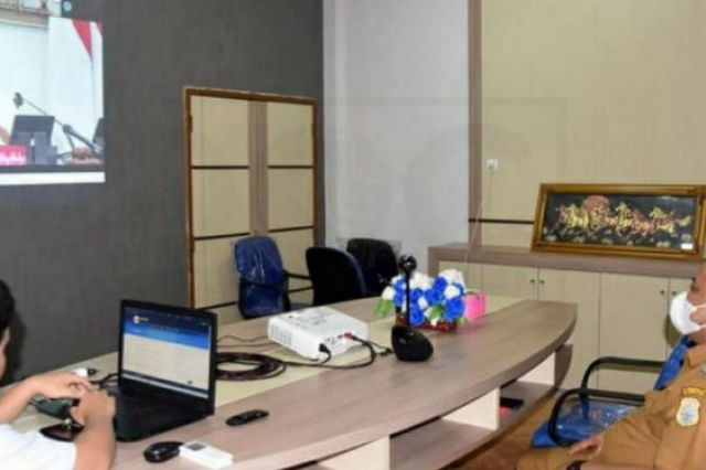 Wabup Robby Ikuti Arahan Presiden RI Dalam Penaganan Covid-19 Secara Virtual