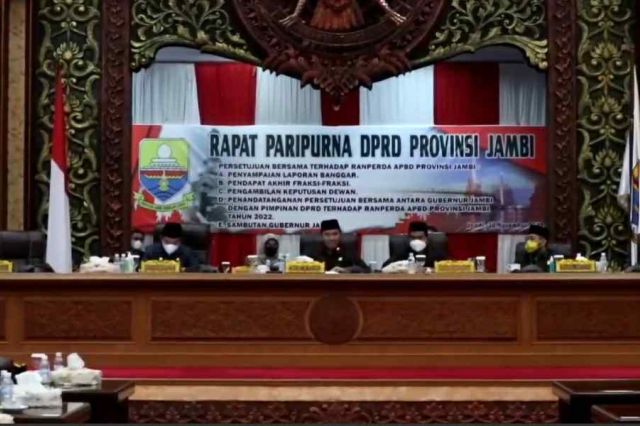 DPRD Sahkan APBD Provinsi Jambi Tahun 2022 Rp 4,79 Triliun
