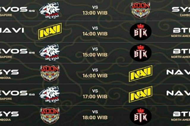 Jadwal Pertandingan Group Stage M3 World Championship Mobile Legends Hari Ketiga