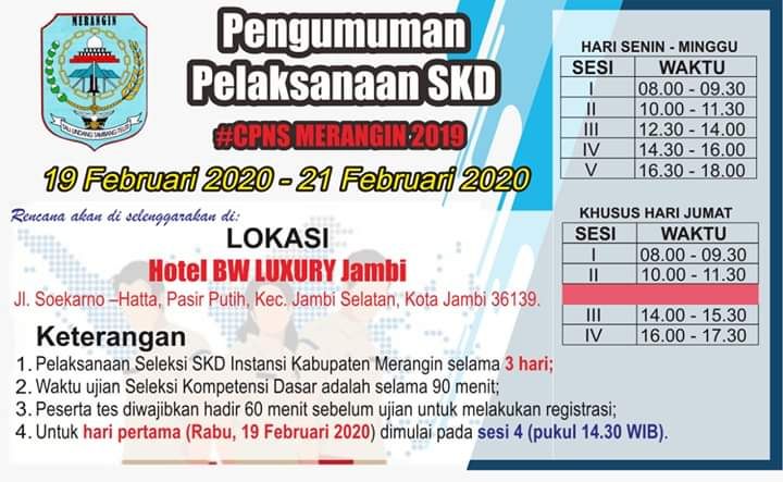 Resmi, Ini Jadwal Tes CPNS Kabupaten Merangin