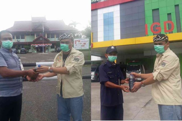 Peduli Wartawan Pasien Covid-19, Haris-Sani Serahkan Ramuan Daun Sungkai