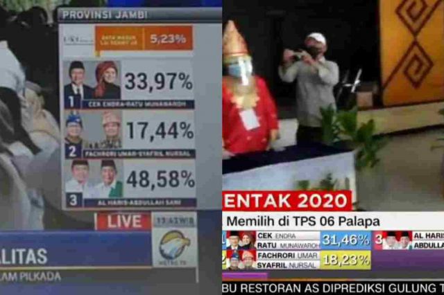 Di 2 TV Nasional, Haris-Sani Ungguli Pilgub Jambi