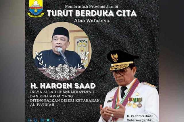 Gubernur Jambi Turut Berduka Atas Berpulangnya Haroen Saad