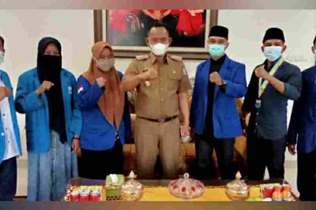 Silaturahim dengan Wakil Bupati, PC PMII Pringsewu Paparkan Agenda Program