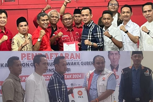 Direktur Milenial Haris-Sani Ambil Formulir Pendaftaran Cagub Al Haris di PKS dan PDIP