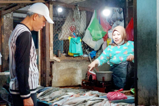 Doa Pedagang Pasar Darmo Surabaya untuk Ganjar