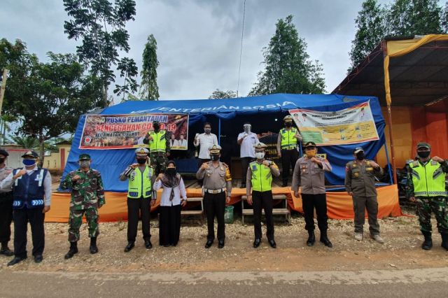 Ditlantas Polda Jambi Cek Point Pam Operasi Ketupat Siginjai di Wilayah Perbatasan Antar Kabupaten