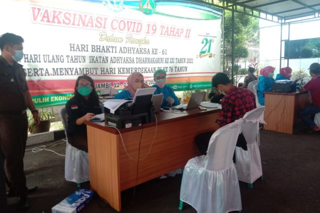 Vaksinasi Massal Tahap II Digelar Kejati Jambi